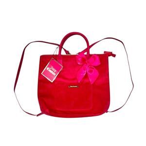 ★ Juicy Couture (NWT) Dark Pink Velvet Mini Backpack / Purse with Cute Bow ★